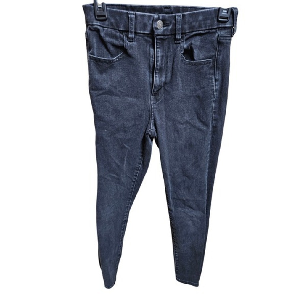 American‎ Eagle Next Level High-Waisted Jegging Black Wash Denim Pants SZ 6